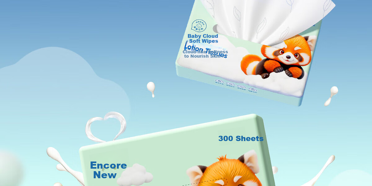 Ankexin Baby Moisturizing Cream Facial Tissue Cloud Soft 3-Ply 100 Sheets 5 Packs 3
