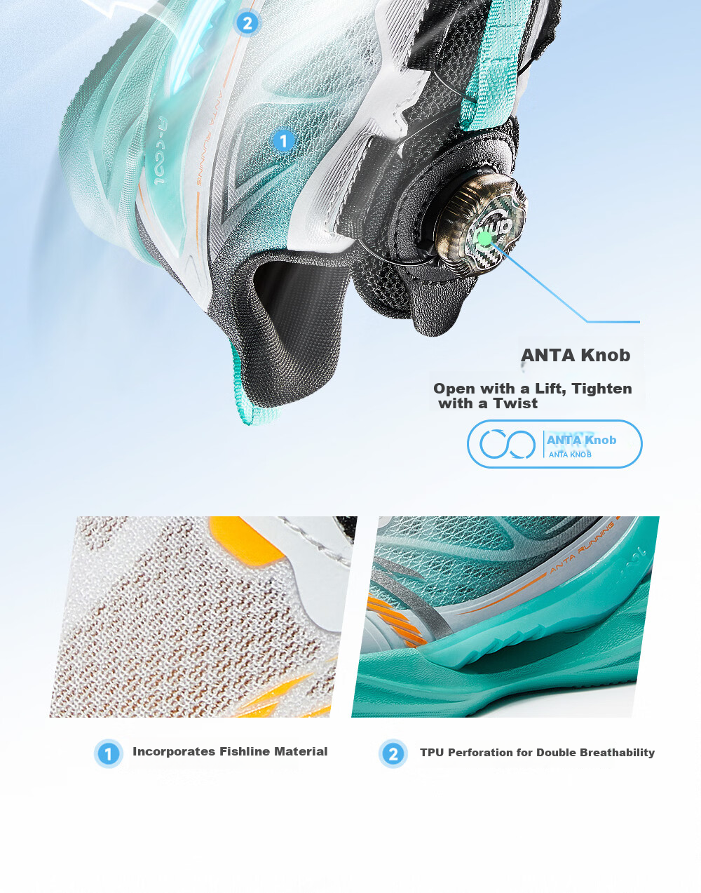 Anta Kids Wind-Resistant Running Shoes 2026 Summer Breathable Mesh Boys Sports Running Shoes A12629967 14