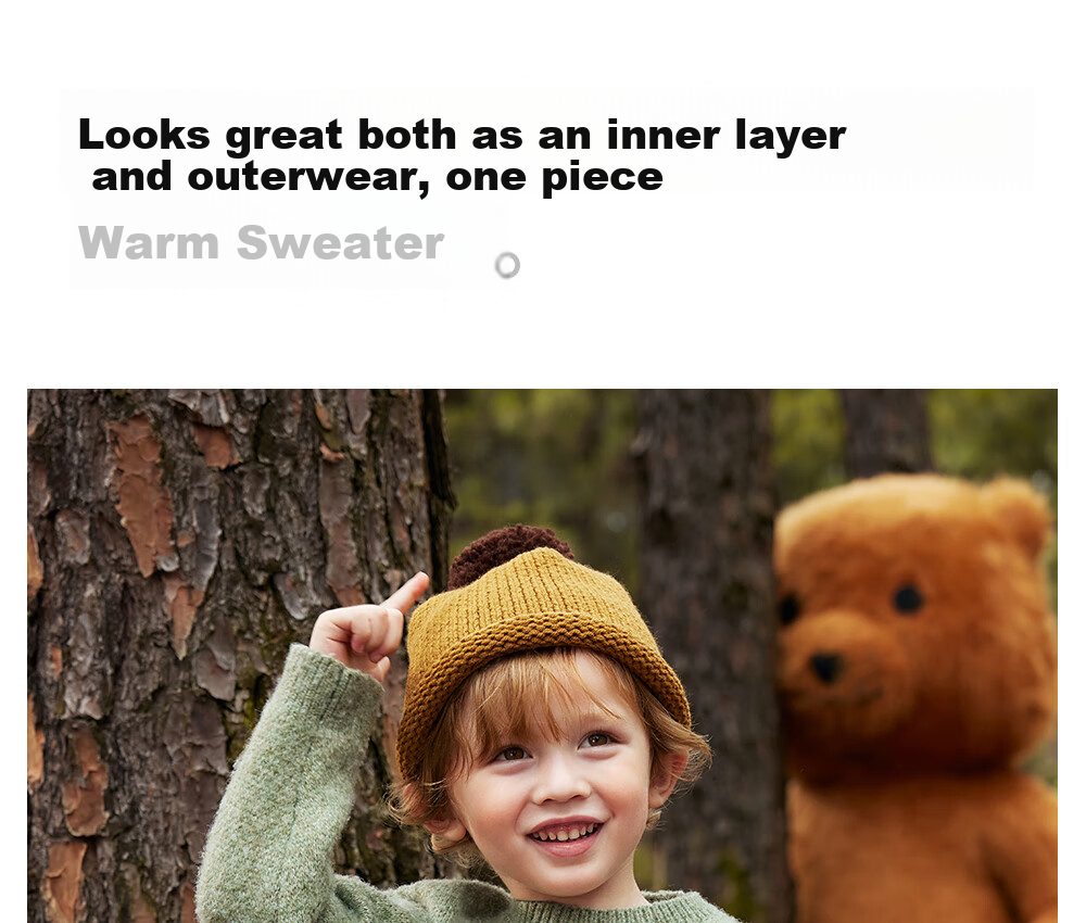 Betis Kids Sweater Knitwear Boys Girls Pure Cotton Warm Cartoon Fun New Spring Autumn Baby Top 4