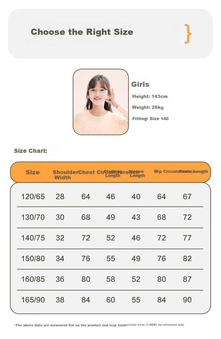 Hodohome Kids Girls Cotton Antibacterial Thin Thermal Underwear Set 7A Round Neck Printed Warm Pajamas 108 150 16