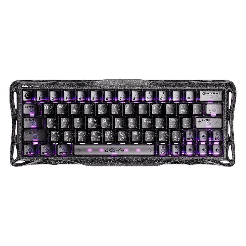 GravaStar V60PRO Magnetic Axis Keyboard UFO Switch Valorant Gaming Magnetic Axis Wired Keyboard Single-mode RGB Lighting 8K Polling Rate Customizable Keyboard Frost Black