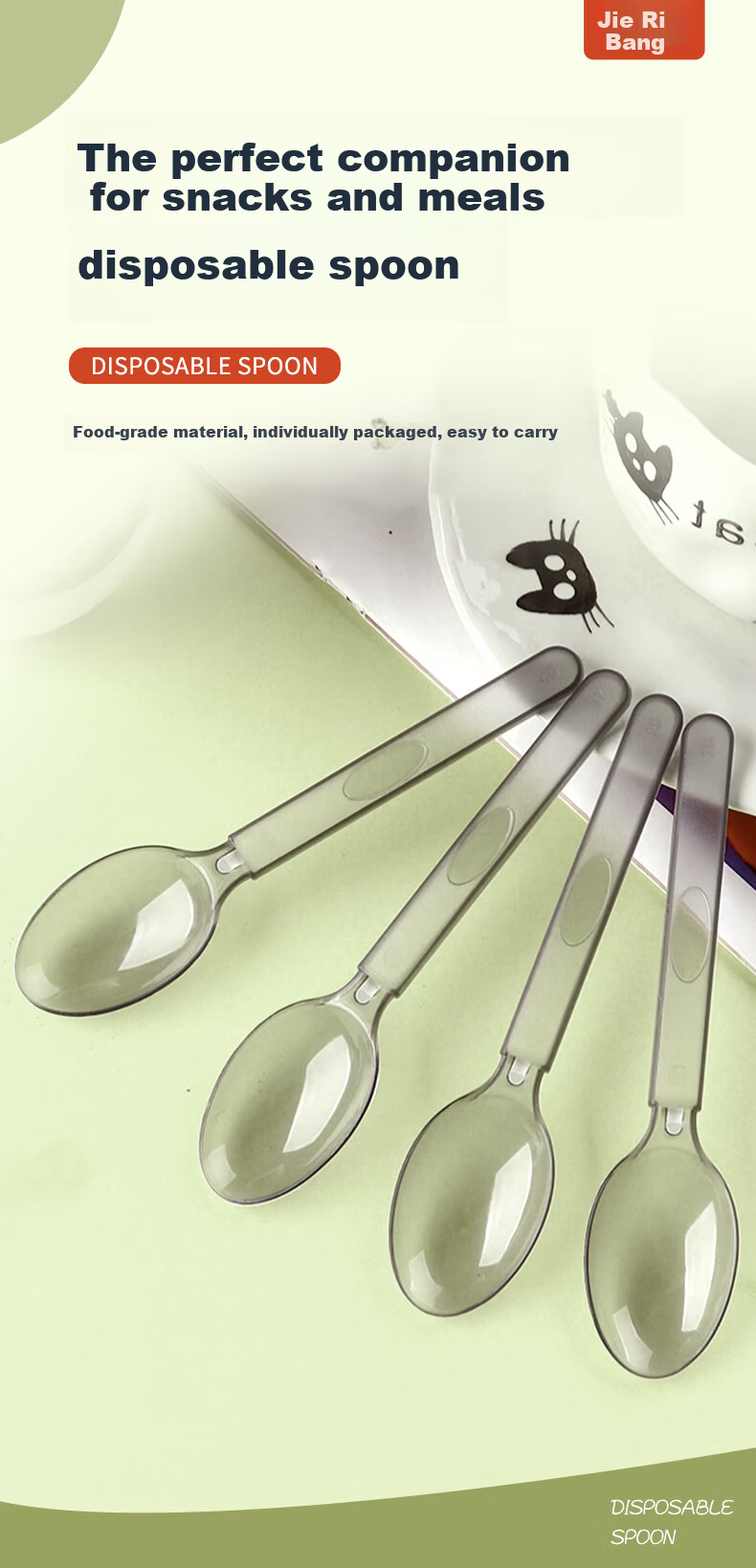 Jieribang Disposable Forks Individually Packaged 200pcs Thickened Household Plastic Food-Grade Cake Dessert Fruit Forks 3