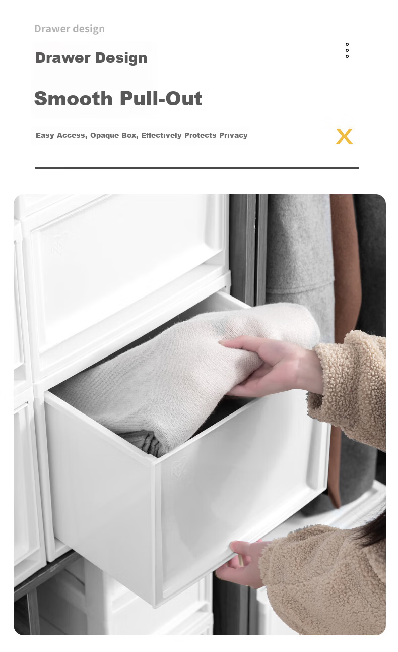 Iris Storage Cabinet Safe Odorless Baby Wardrobe Large Drawer Storage Box Stackable Sealed Bedside Cabinet Alice 3