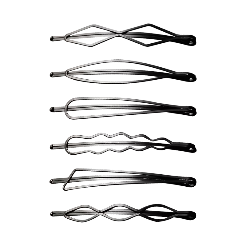 MEIFUYU Black Hair Clip Set, 12-Pack Invisible Hairpins for Bangs and Hair Styling WH7264
