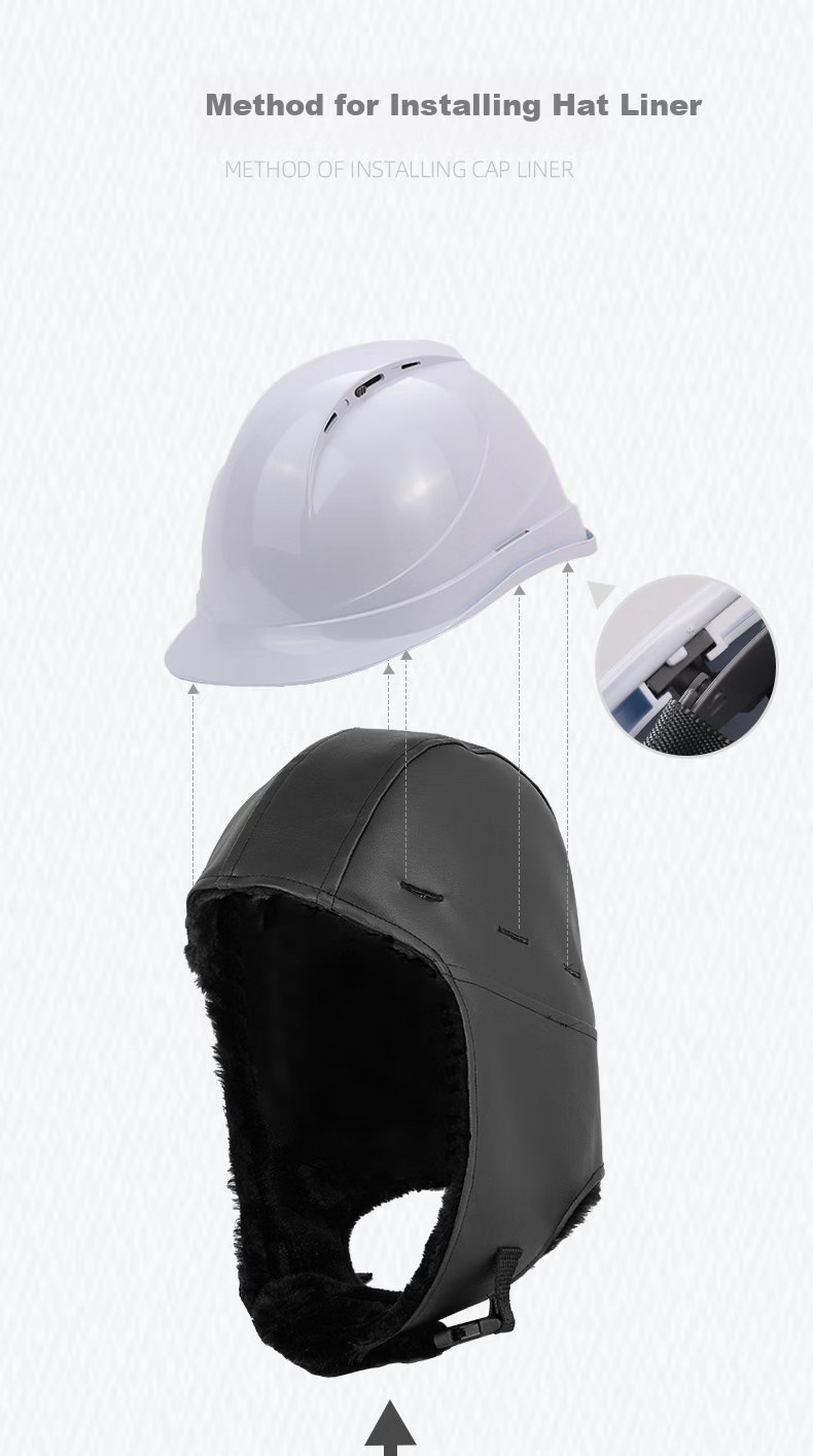 Raxwell Winter Safety Helmet with Removable Fleece Lined Thermal Cotton Padding, 8-Point Design, 1 Piece/Bag RW5140 4