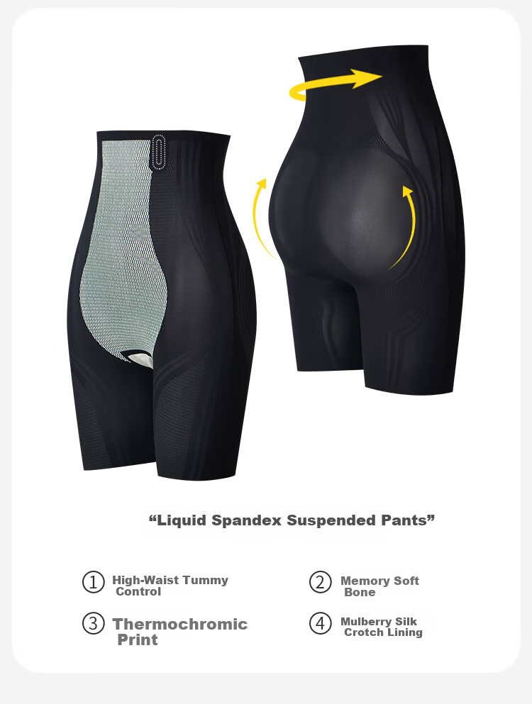 GRACEWELL High Waist Tummy Control Shaping Pants Butt Lifting Slimming Waist Trainer Body Shaping Leggings for Women Black M 3