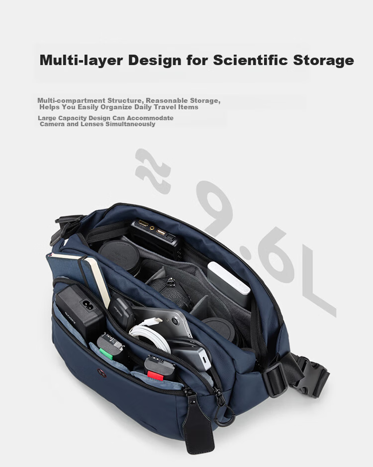 CROSSGEAR Cross Medal Single Shoulder Sling Bag One Camera Two Lenses Mirrorless DSLR Camera Photography Bag Drone Phone Storage Chest Bag 4