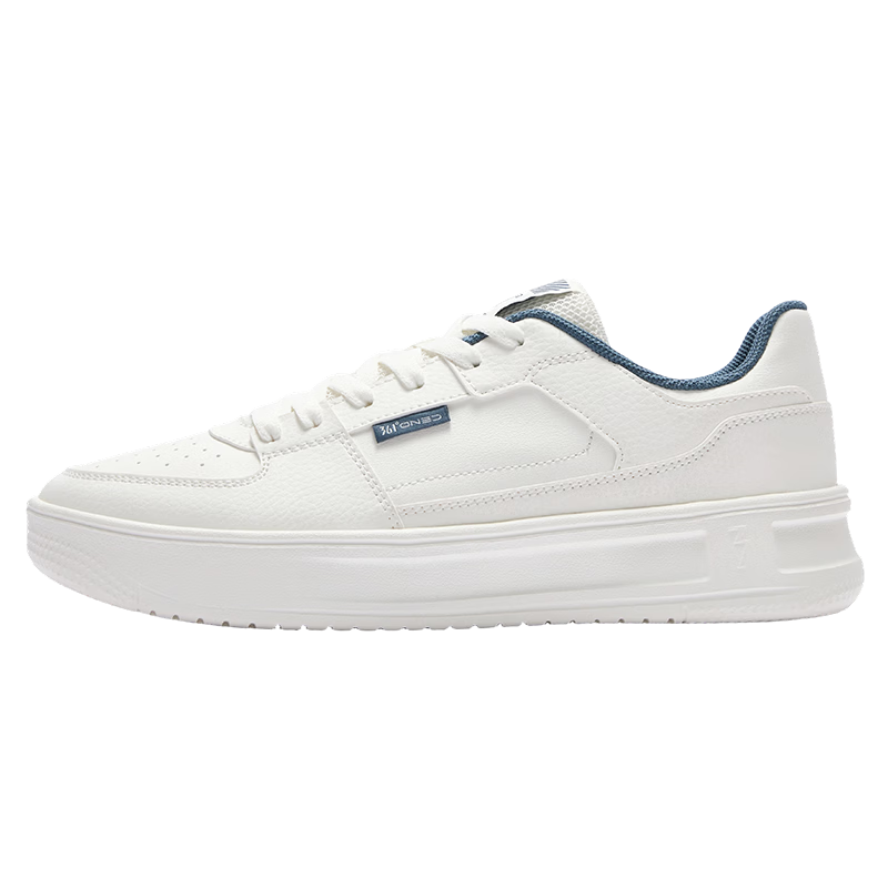 361° Men's Casual Shoes Qinghe 2 New Stylish Versatile Thick-Soled Comfortable White Sneakers 672636618-3
