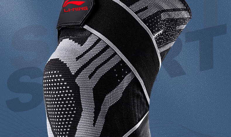 Li-Ning Knee Pads for Sports Running, Two-Pack, Meniscus Protection, Patellar Strap, Basketball Football Badminton Hiking Knee Support, Black, Size L 3