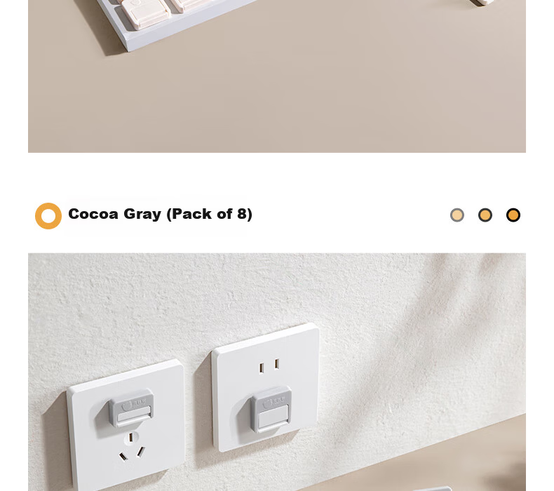 Betis Socket Protective Covers Child Safety Electric Shock Prevention Plugs Baby Outlet Caps Power Set Infant Protection Cream White 24 Pieces 25