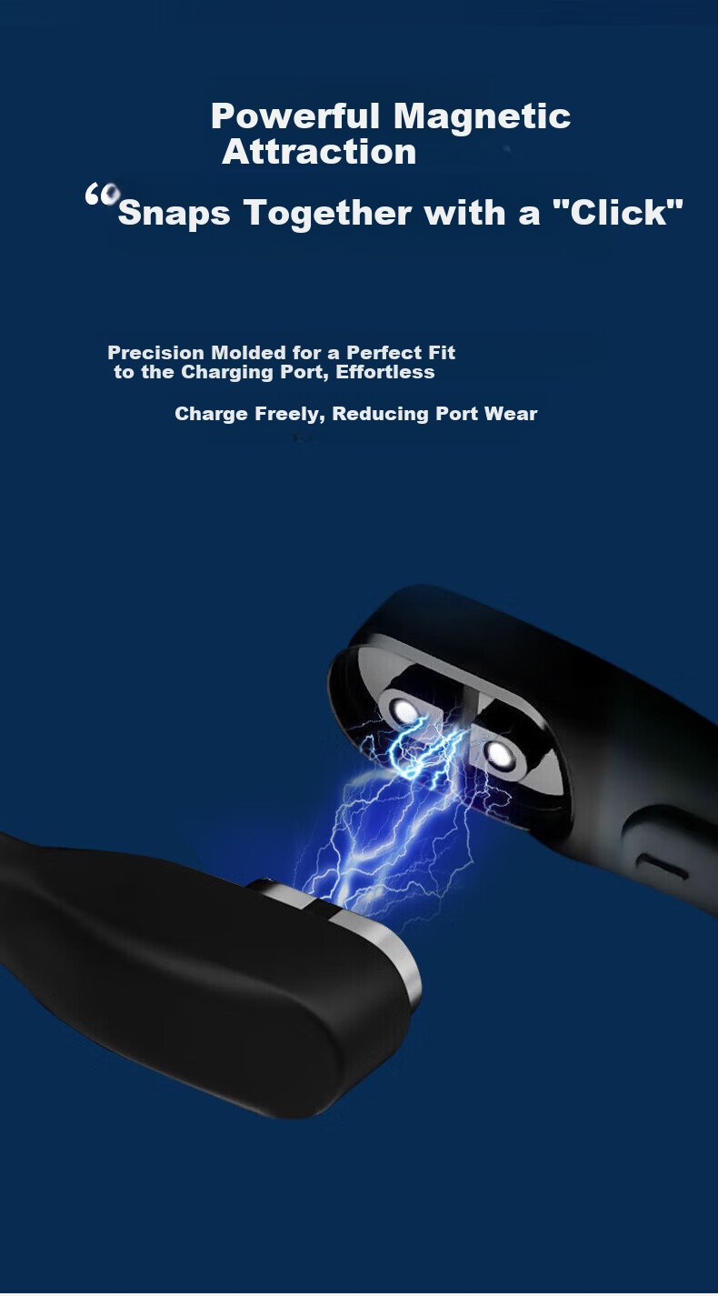 ESCASE Charging Cable for Shokz Bone Conduction Headphones S810/S803/AS800/OpenRun Pro/ASC100/102 Magnetic Type-C Charger Cable 4