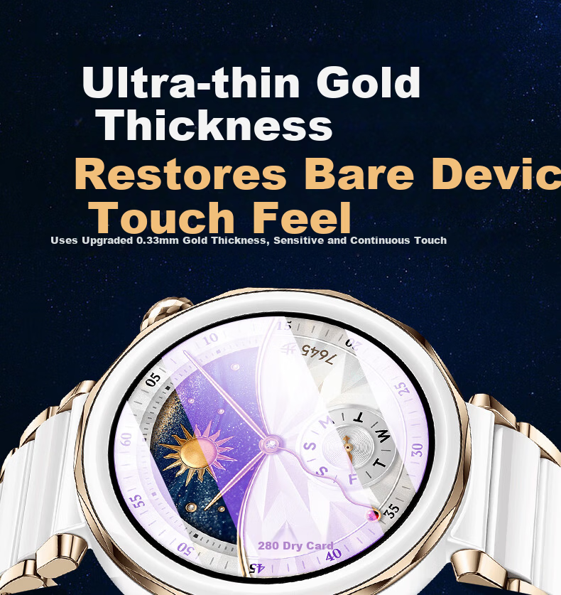 Smorss 2-Pack Anti-Blue Light Screen Protector for Huawei Watch GT5 Pro 42mm Tempered Glass Eye Protection Full Coverage Scratch-Resistant Film 10