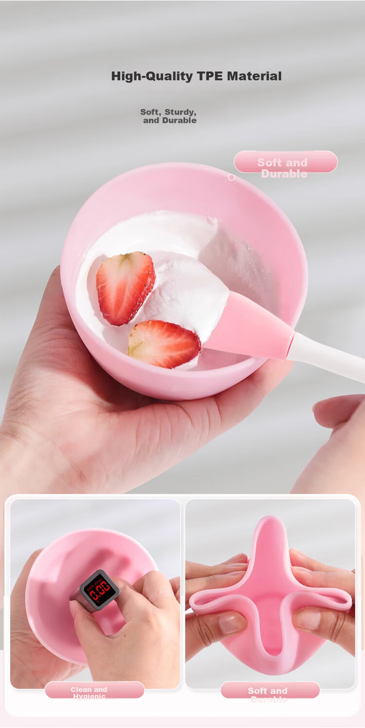 UPLUS Dual-Head Mask Bowl and Brush Set Mud Mask Soft Mask Tools Mask Spoon and Spatula 9