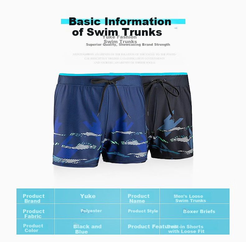 Yuke Men's Swim Trunks Anti-Embarrassment Loose Fit Boxer Shorts Swimming Pants Hot Spring Swimwear Beachwear with Nose Clip and Earplug Storage Bag Black L (110-130 Jin) 5