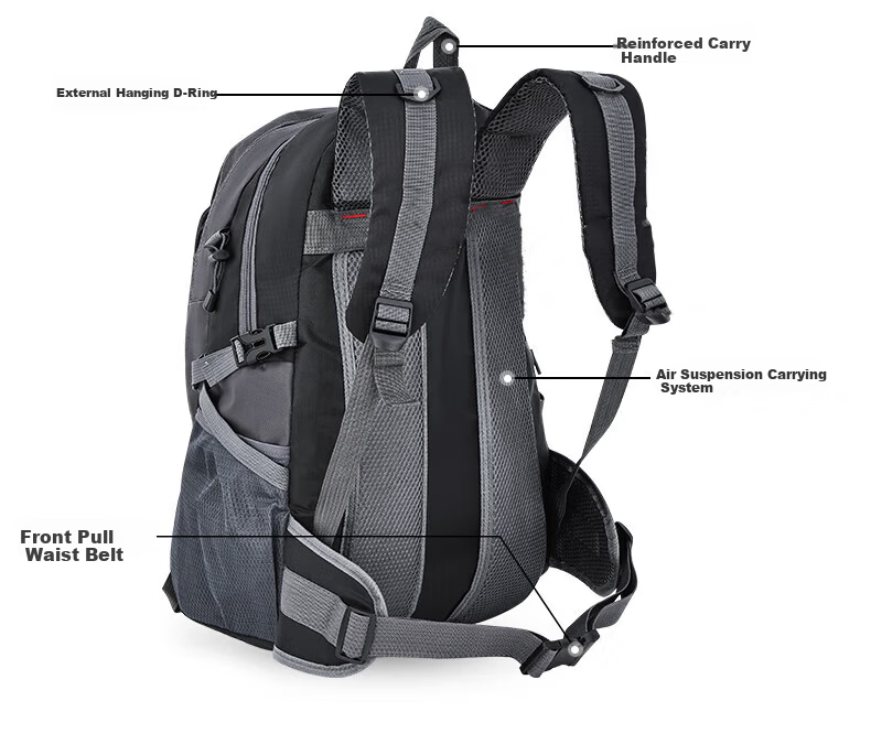 Warrior Outdoor Mountaineering Backpack Men Large Capacity Lightweight Travel Bag Water-Resistant Hiking Climbing Professional Multifunctional Sports Bag 14
