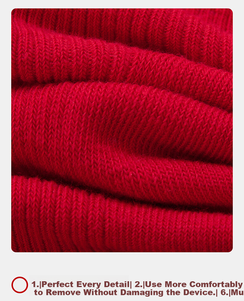 THREEGUN Qi Ji Red Women's Antibacterial Mid-Calf Breathable Red Elastic Cotton Socks Four Seasons Festive Casual Socks 1 Pair 5