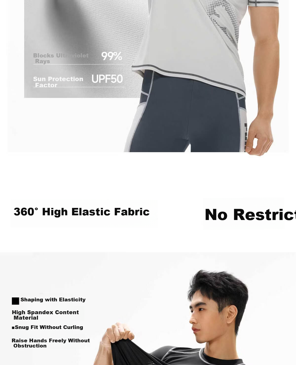 PUMA Men's Short Sleeve Swimwear UV Protection High Elastic Breathable Professional Training Slim Fit Cooling Short Sleeve Swimsuit 11