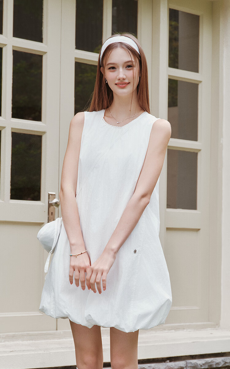 Semir Summer Dress with Crossbody Bag Textured Bubble Skirt 2026 Sleeveless Dress 101326114012 2