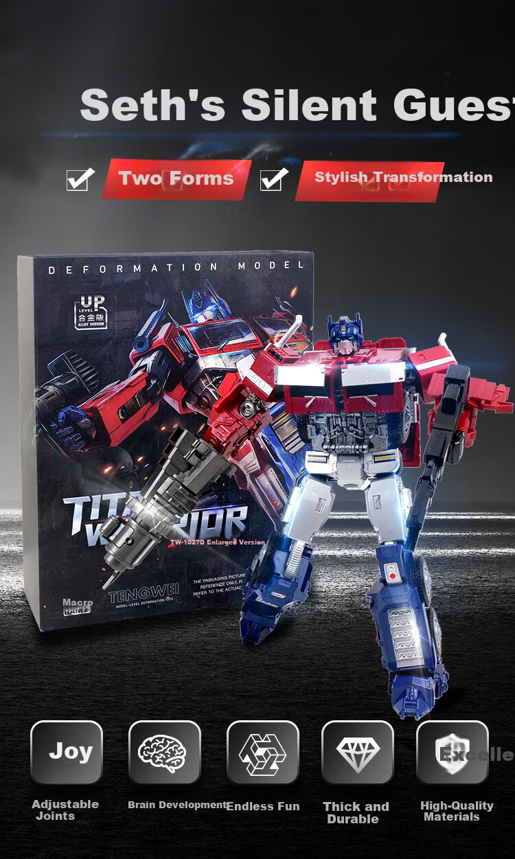 Ruihe Transforming Toy, Yutian Enemy Mecha Car, Robot, Children's Toy for Boys, Transformers Model, Alloy Birthday Gift 1
