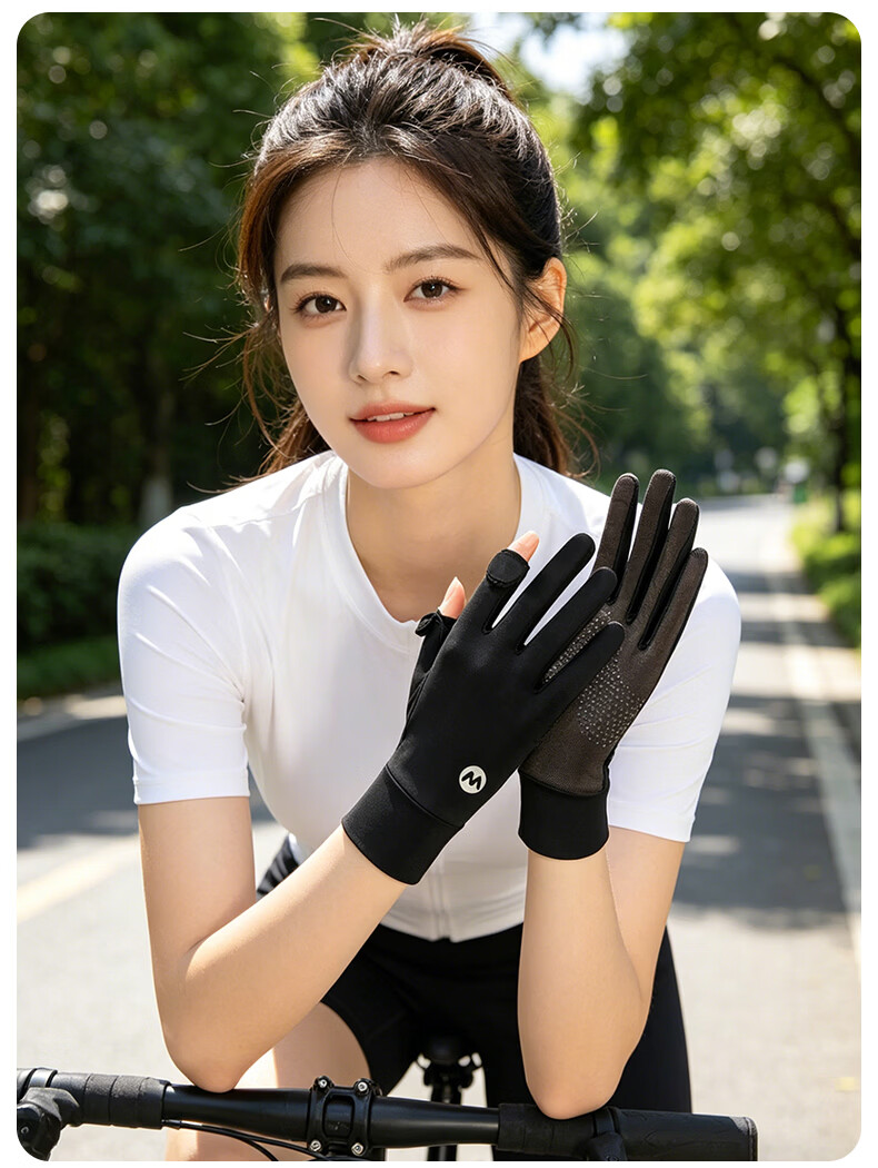 Cartelo Crocodile Women's Sunscreen Gloves Summer UV Protection Outdoor Cycling Driving Sunshade Non-slip Thin Breathable Touchscreen Gloves for Women 17