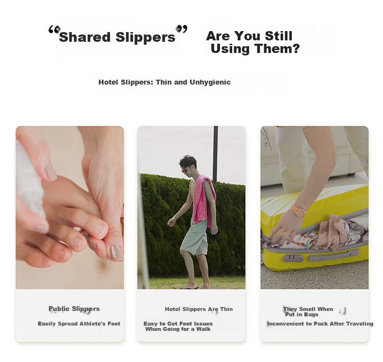 GEMAI Foldable Travel Slippers Portable Non-Slip Unisex Business Trip Hotel Shower Home Slippers Yellow Size 40-41 1