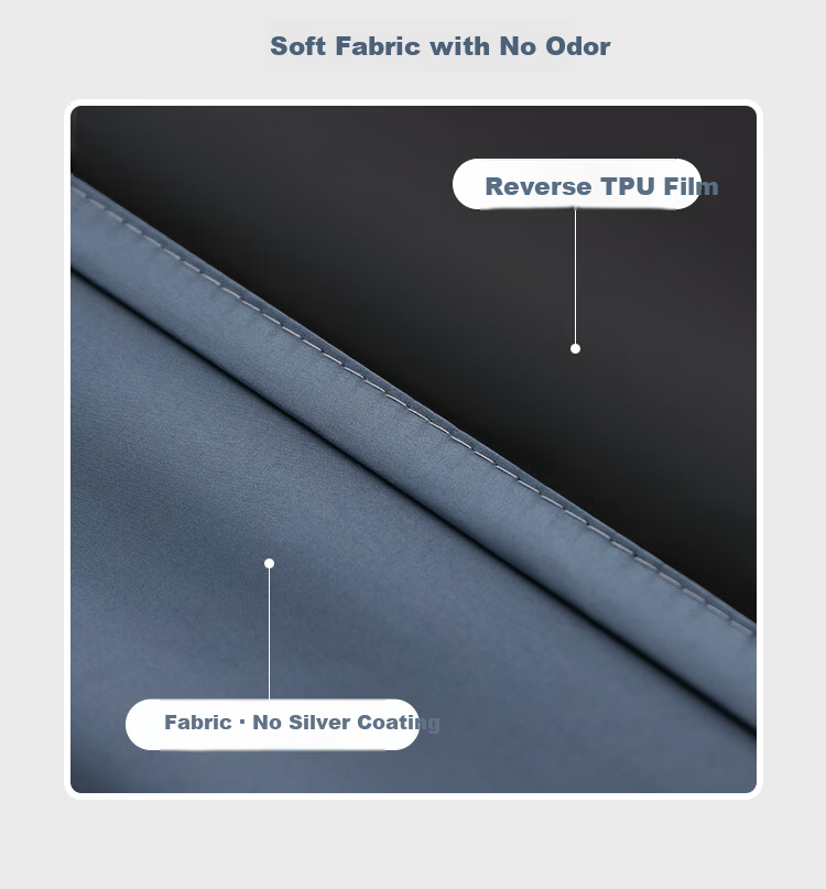 JUEMING No-Drill Magic Tape Blackout Curtain for Bedroom, 41 Shuttle Coconut Milk Color, 0.9*1.5 Single Panel 5