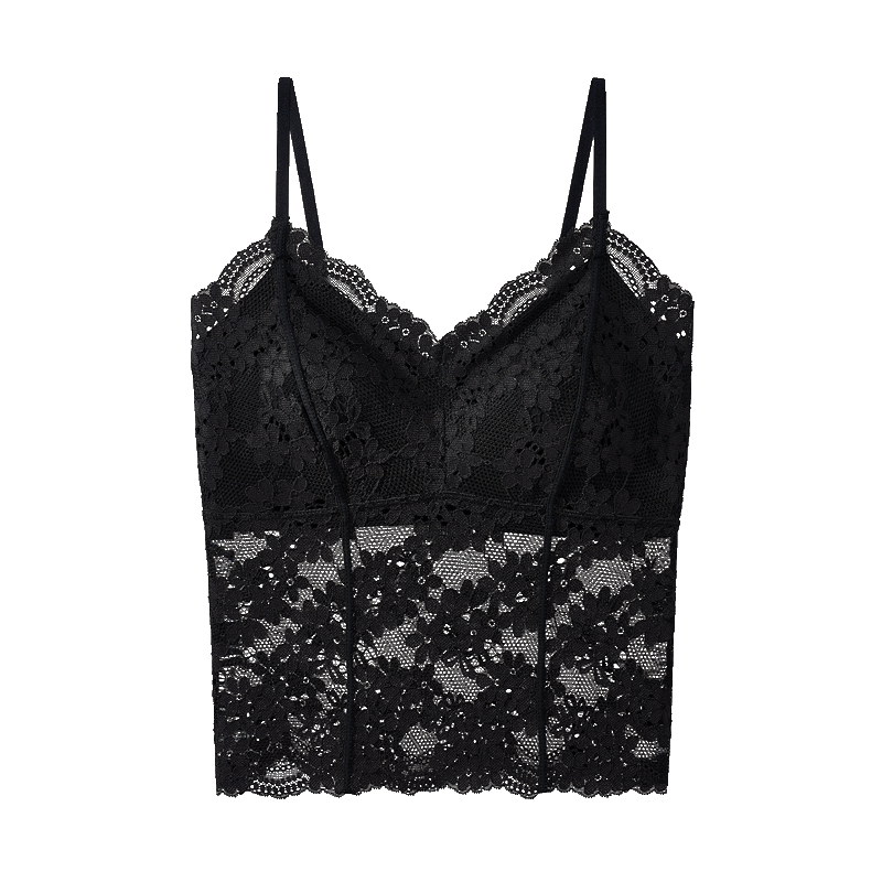 Herbal Original Color Women's Camisole Vest 2026 Summer New Pure Desire Lace Top with Built-in Bra Pad, Wearable as Outerwear Sexy Lingerie