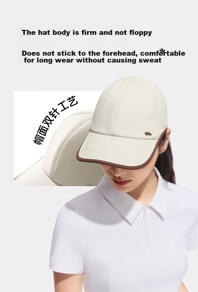Beneunder Women's Lightweight Sun Protection Duckbill Cap Baseball Hat UV Protection Fashionable All-Face Sunshade Black 7