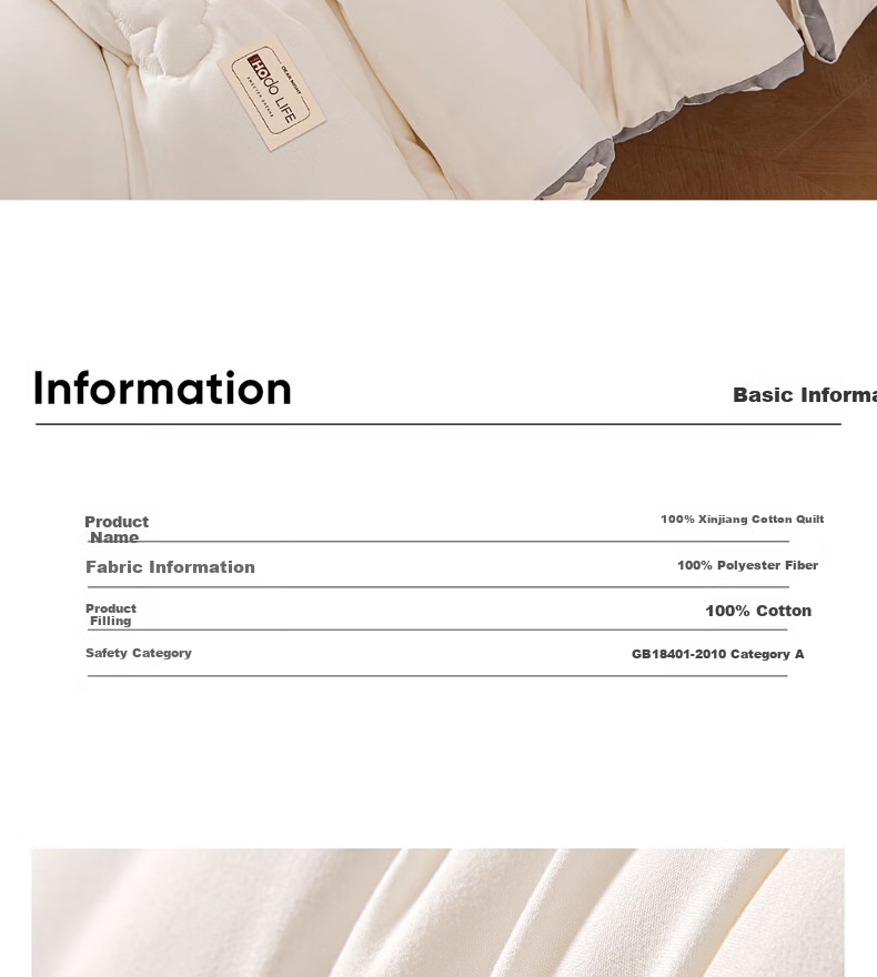 Hongdou A-Class Xinjiang Cotton Quilt Summer Cooling Quilt Core Air Conditioning Quilt Spring and Autumn Quilt Four Seasons Thin Quilt 150*200cm 4 Jin 1