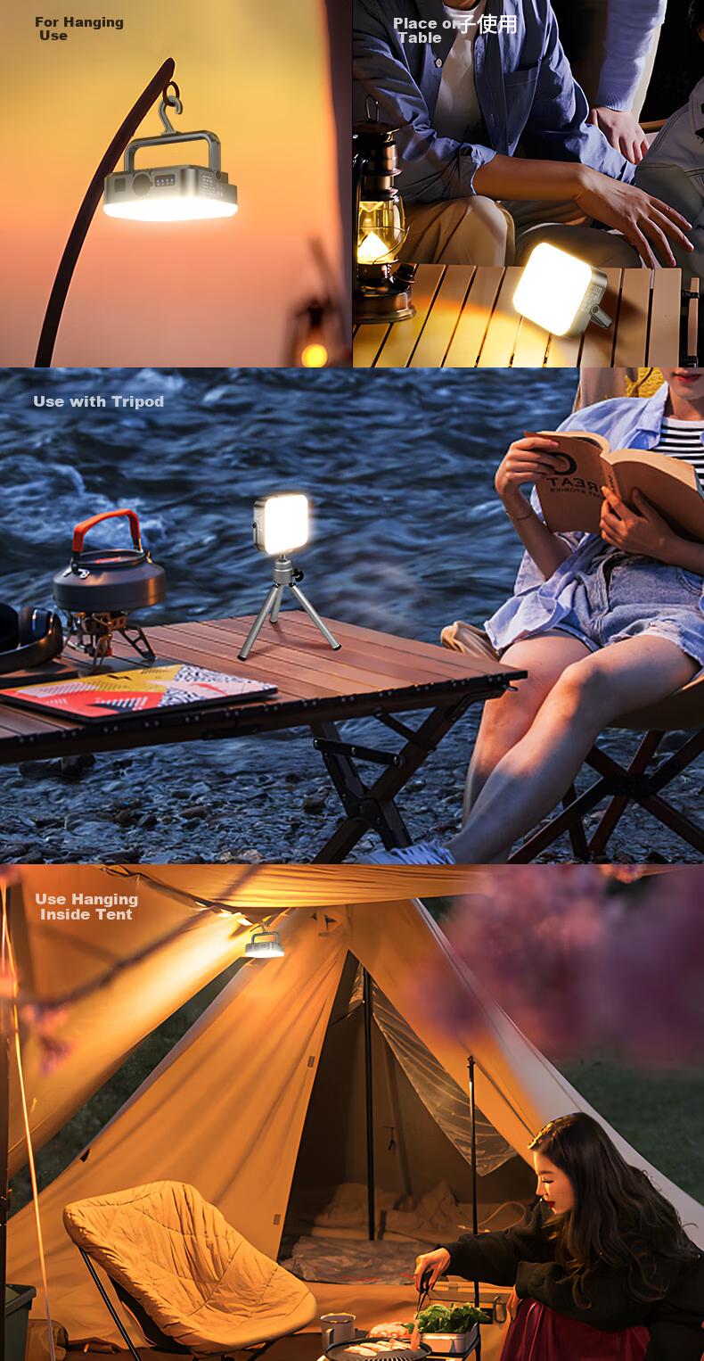 Tianhuo High-Power Outdoor Multifunctional Camping Light LED Portable Rechargeable Night Market Stall Worksite Lamp 13