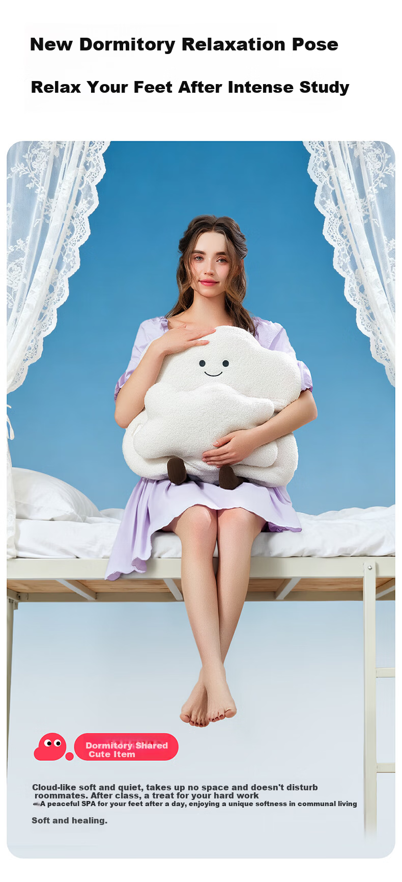 CLORIS Jieya Cloud Waterless Foot Soak Soft Cute Foot Therapy Machine F3 Acupoint Airbag Heat Compress Adorable Fully Automatic Warm Winter Cat House Mother's Day Gift for Mom 10