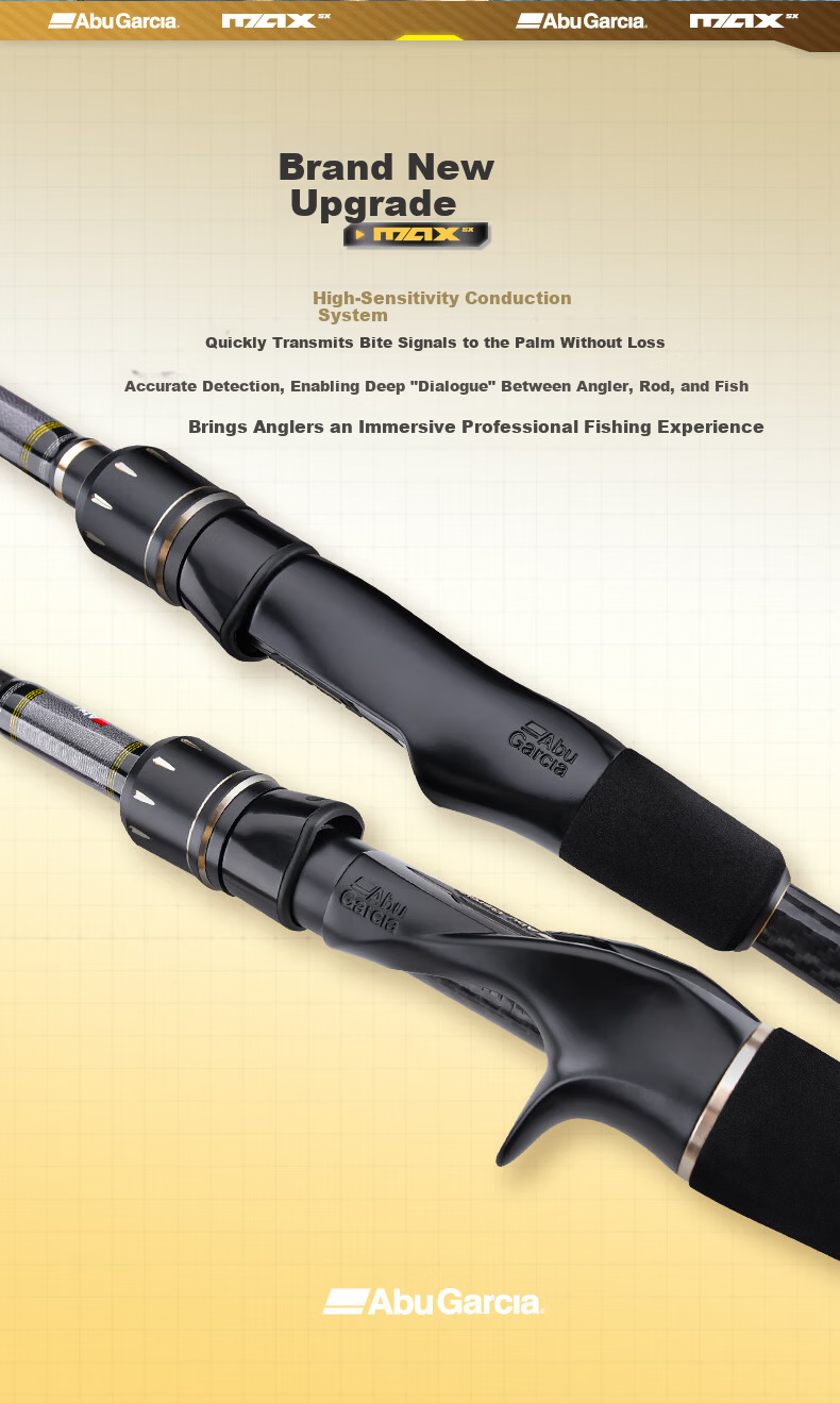 ABU GARCIA MAXSX Advanced Lure Rod FUJI Guides Quick Adjust 2.13m ML Straight Handle F Perch Rod 9