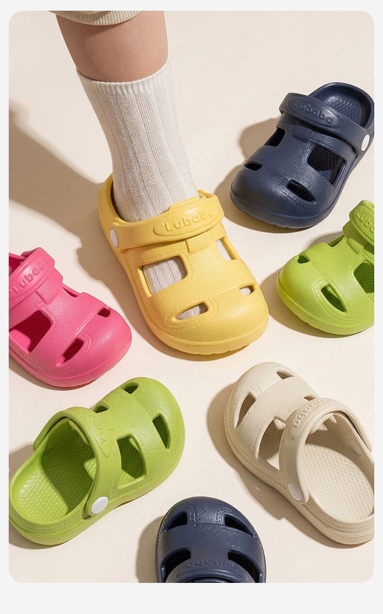 Pig Daddy Kids Slippers Boys Girls Summer Clogs Infant Home Outdoor Non-Slip Baby Green Size 17 8
