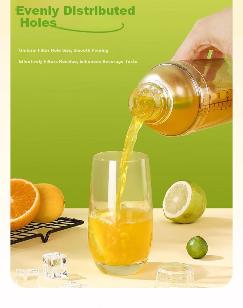 Maomiyoupin High Borosilicate Glass Shaker Set, Hand-Shaken Lemon Tea Tool, Cocktail Mixer, Milk Tea Ice Crusher, Juice Muddler 10