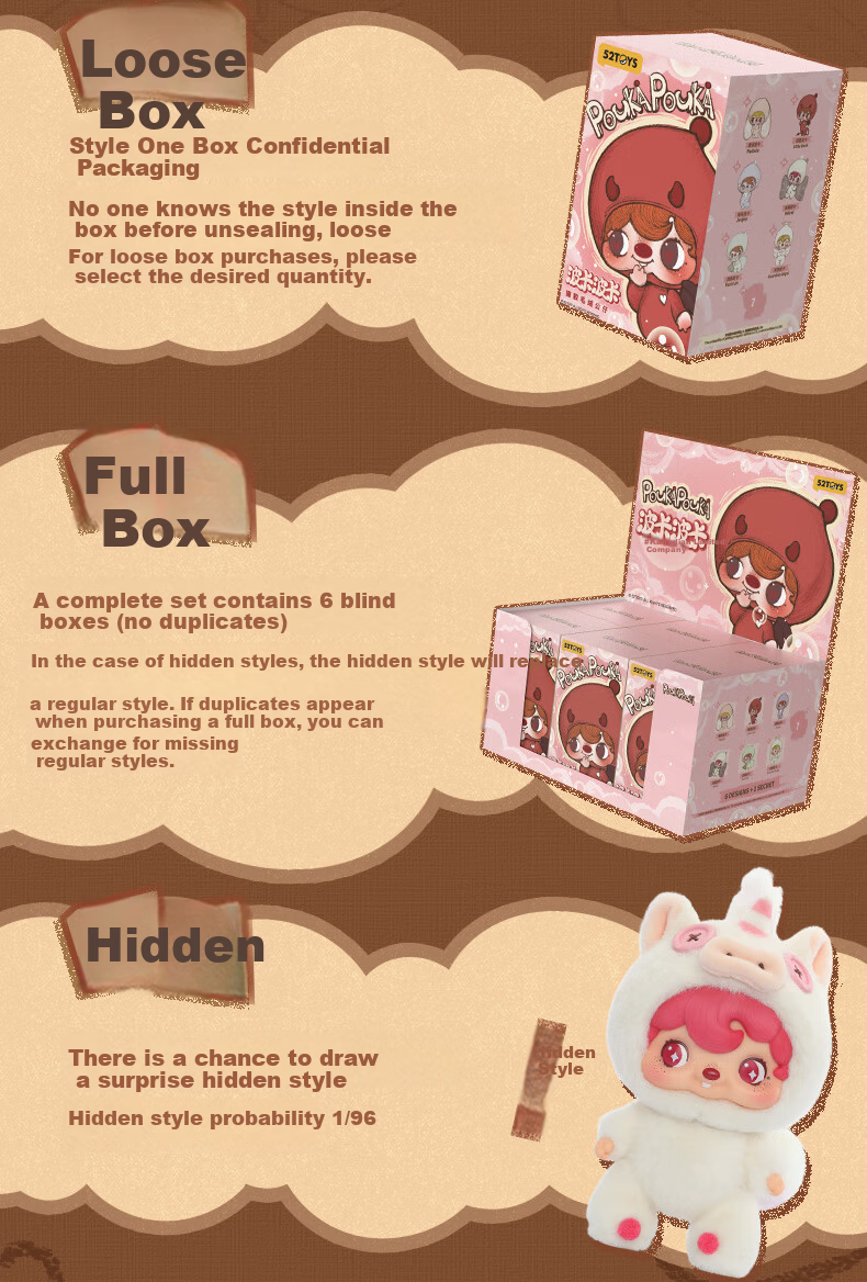 52TOYS [Zhou Ke Yu Endorsed] POUKA Plush Blind Box, Full Set of 6, Birthday Gift 4