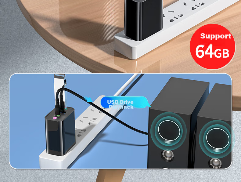 BIAZE Bluetooth Receiver 6.0 Adapter to USB Drive Speaker AUX for Vintage Amplifier Headphones Lossless Wireless Transmitter for Desktop Laptop TV Audio Module 10
