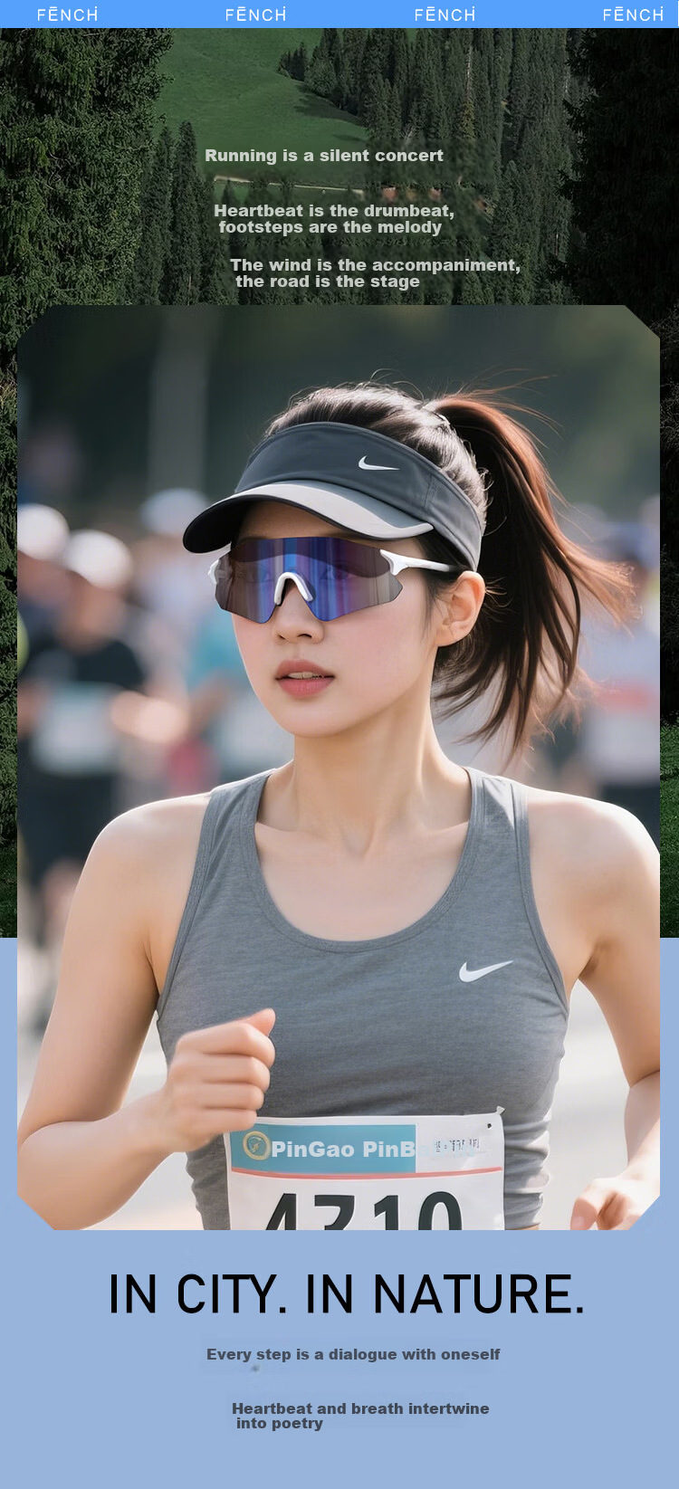 FENCHI Running Skiing Glasses Marathon Professional Photochromic Windproof UV Protection Outdoor Sports Sunglasses 2