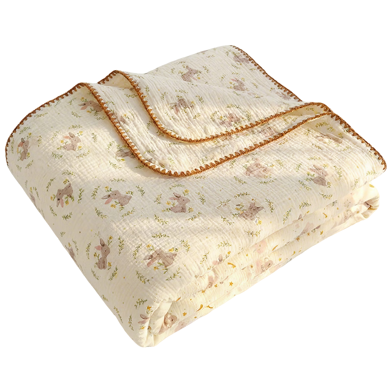 MUJI A-Class Pure Cotton Four-Layer Gauze Blanket 200*230cm Cotton Towel Blanket Summer Single Dormitory Office Throw Blanket
