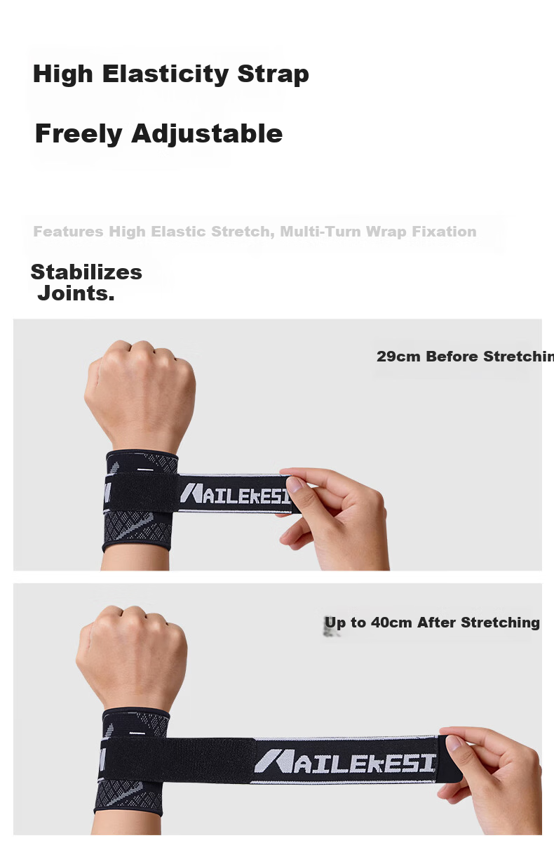 NAILEKESI N Sports Wrist Support Fitness Anti-Sprain Wrist Brace Male TFCC Tendon Sheath Basketball Push-Up Compression Protector M 7