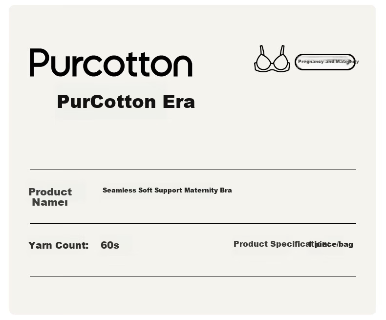 PurCotton Maternity Nursing Bra Seamless Soft Support Lace Bra L/C80 Mist Gray 3