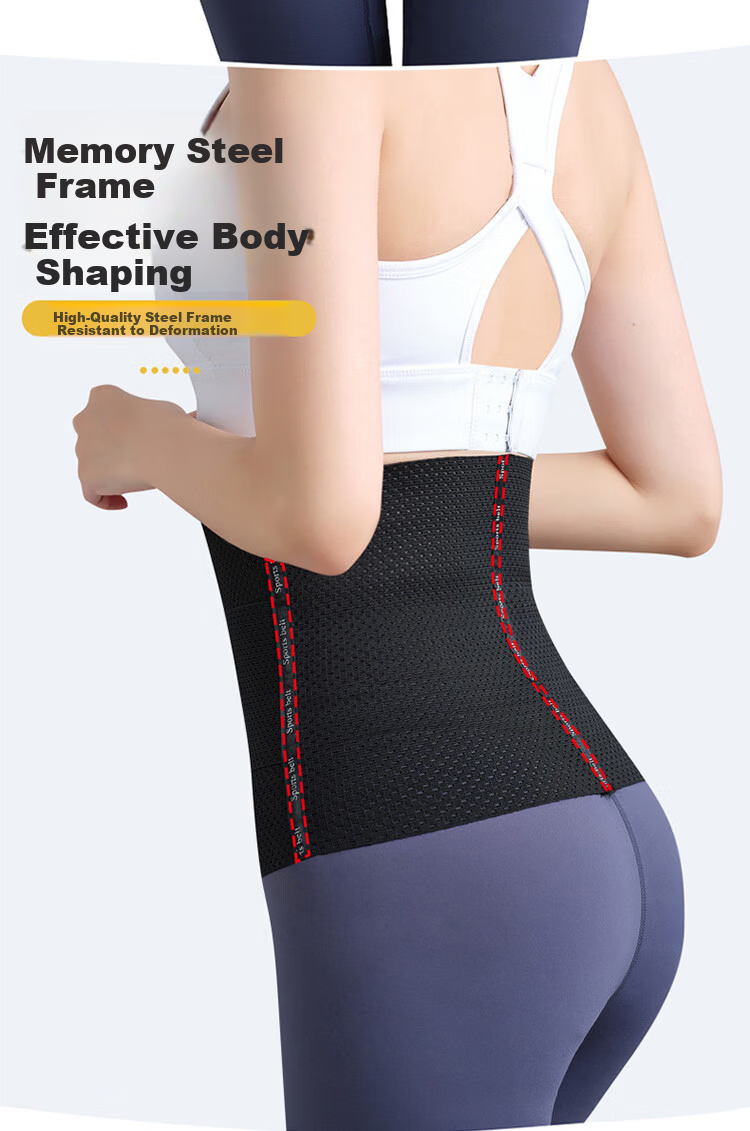 Tingmei Segmented Abdominal Binder Strong Waist Trainer Postpartum Shaping Slimming Waist Belt for Women Flat Belly Waist Support Breathable Thin Design 12