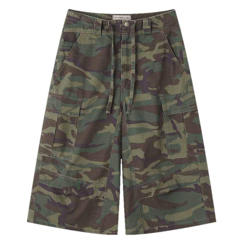 TonLion 2026 Summer Women's Camouflage Casual Cropped Pants Trendy Fashion Camouflage Capri Pants