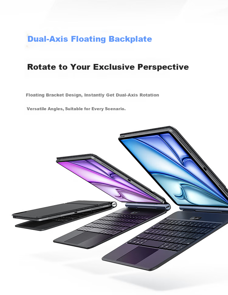 Baseus [2026 Upgrade] iPad Magic Keyboard Protective Case Integrated for iPad Air 8/7/6 13-inch / Pro 2022-2023 12.9-inch 12