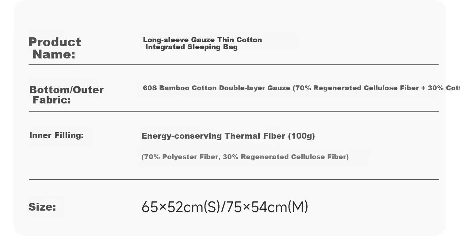 DOMIAMIA Baby Sleeping Bag All-in-One Four Seasons Universal 2-in-1 Anti-Kick Quilt Six-Layer Gauze Velvet Rabbit S 21-25℃ 47
