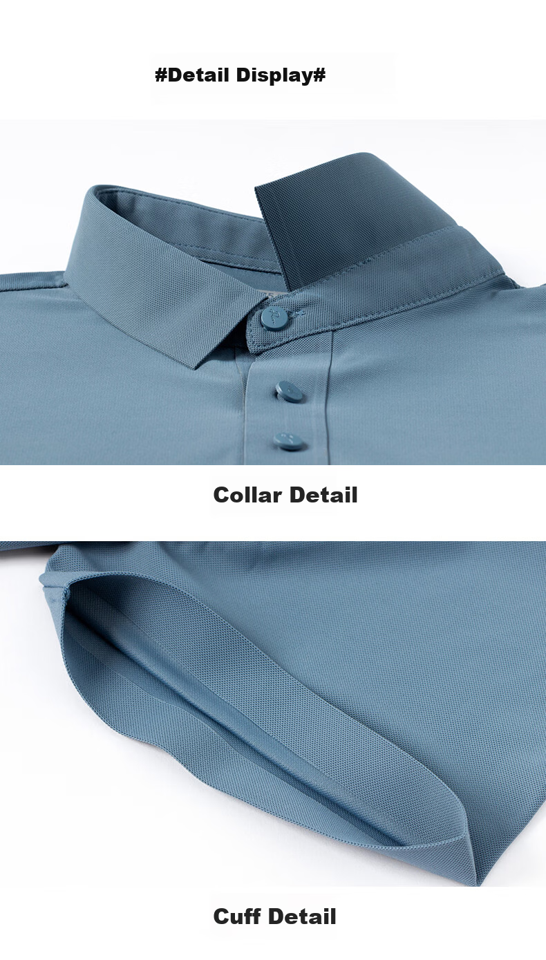 ROMON 7A Antibacterial Short Sleeve Polo Shirt Men Summer Cool Touch Sun Protection Business Shirt 21