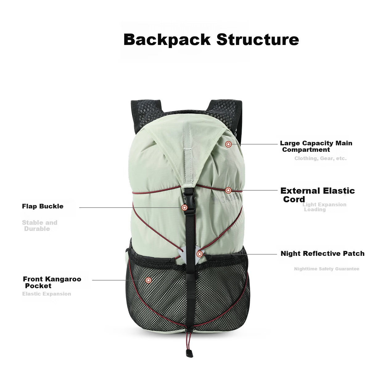 CAMEL Lightweight Hiking Backpack Outdoor Hiking Lightweight Double Shoulder Bag Travel Backpack Climbing Cycling Bag Travel School Bag 9028 24
