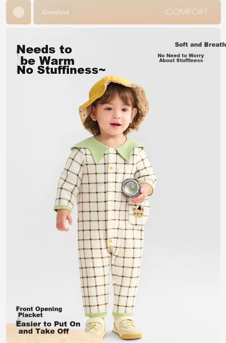 BALABALA Baby Newborn Unisex Cotton-Padded Romper 2025 Cute Bodysuit 208425133204 2