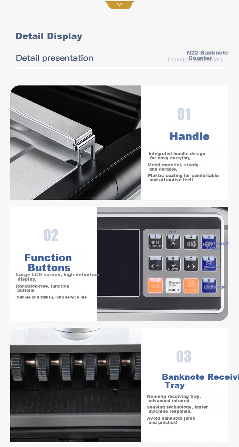Weirong A78(B) Supports New RMB Banknote Counter, Fully Intelligent Voice-Activated Small Cash Register, Commercial And Home Use National Standard Class B Currency Verification Machine 11