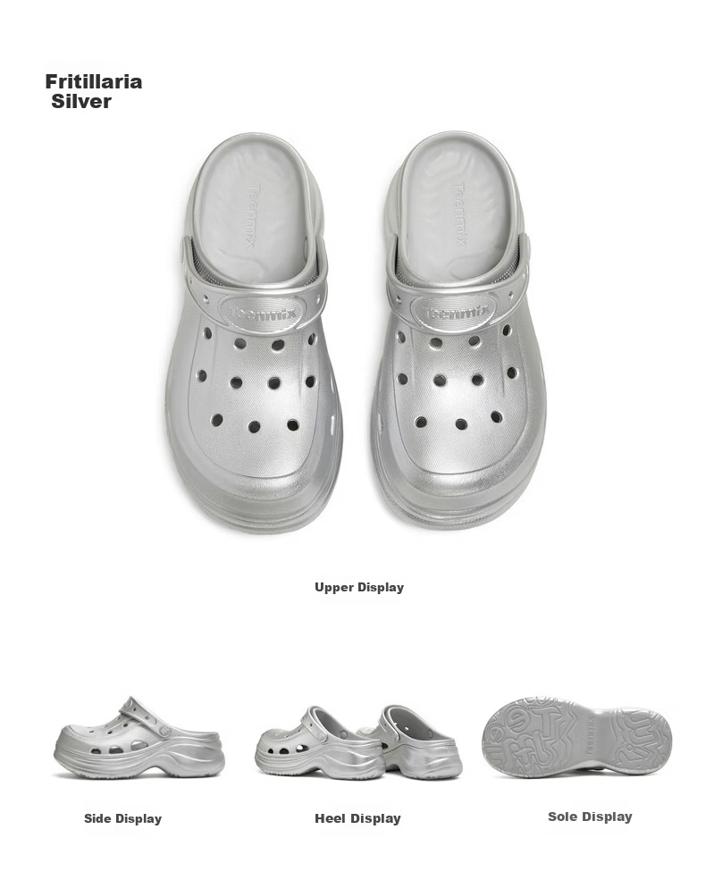 Tianmeiyi Hou Minghao Song Zuer Style Shell Hole Thick Sole Height Increasing Sandals Unisex Summer Beach Slippers 22