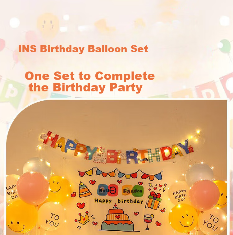 Gongxun Children's Hand-Held Cartoon Birthday Party Decoration, Boys Girls Baby First Birthday Scene Setup, Banner And Bunting 1
